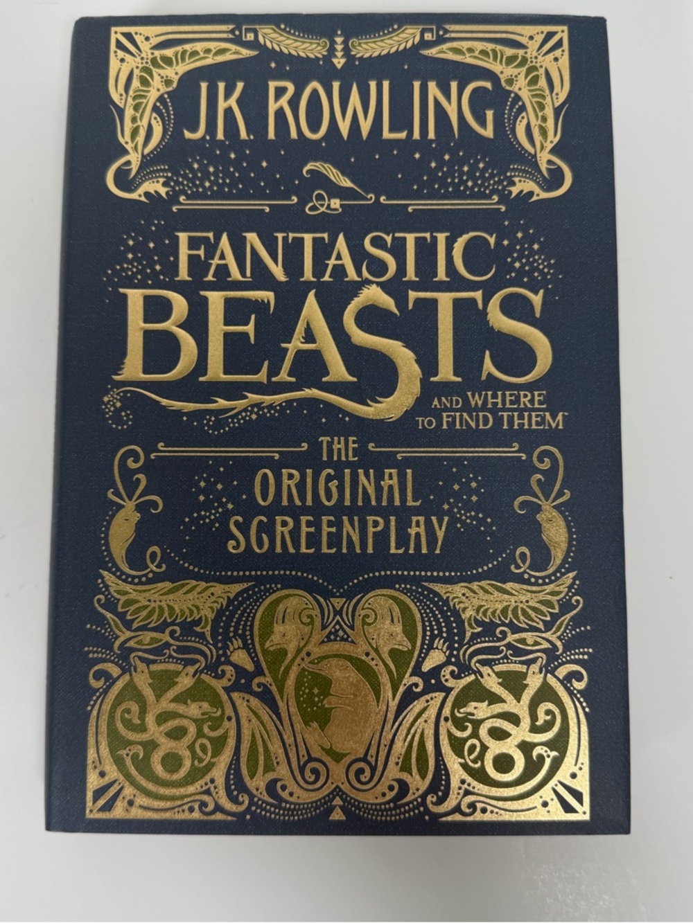 J.K. Rowling Fantastic Beasts Original Screenplay - Navy & Gold